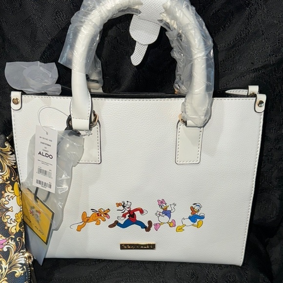 DISNEY X ALDO 100 Mickey & Minnie Handbag and Disney MULTI CHARACTER  Crossbody - Picture 3 of 14